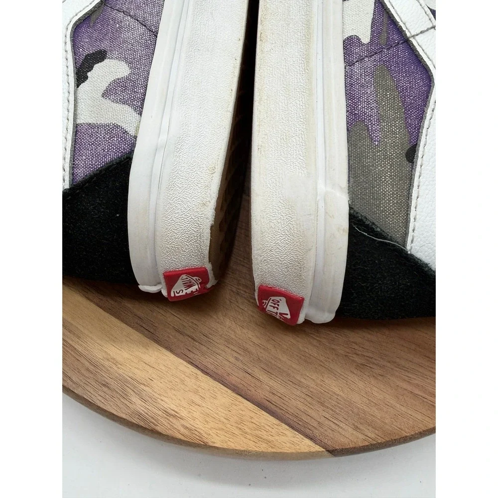 Vans Sk8-Hi Purple Men's 4 1/2/Women's 6 Camo High Top Sneakers Black Suede 0537
